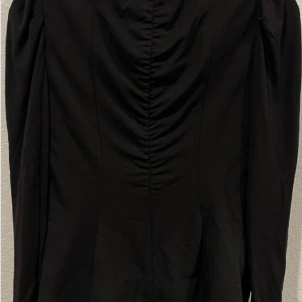 Leifsdottir for Anthropologie Black Blazer with Floral Lining-size 6 - Picture 7 of 11